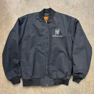 Men's Black Bomber Jacket red kap black vtg